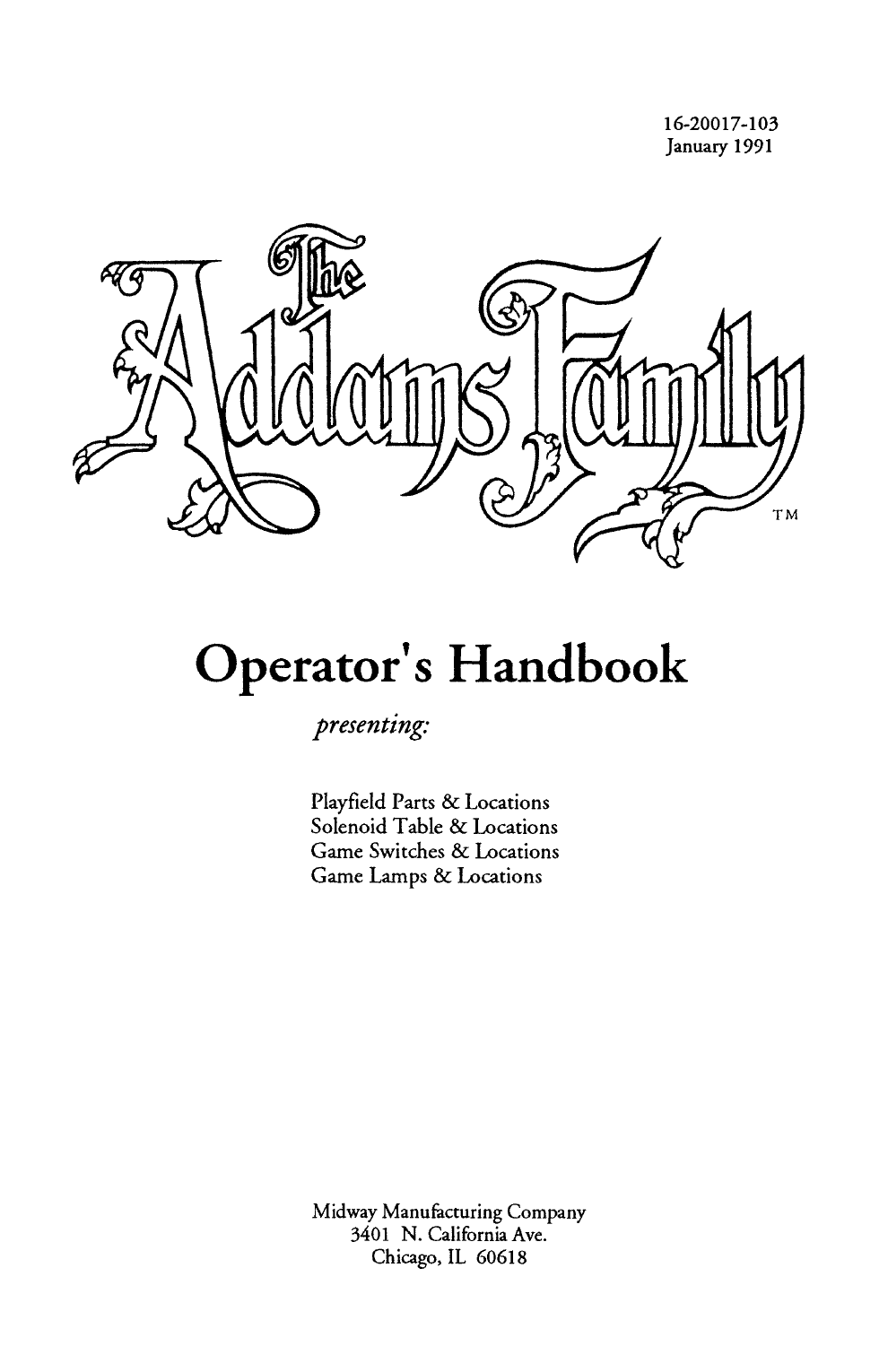 Operator's Handbook PDF page 1