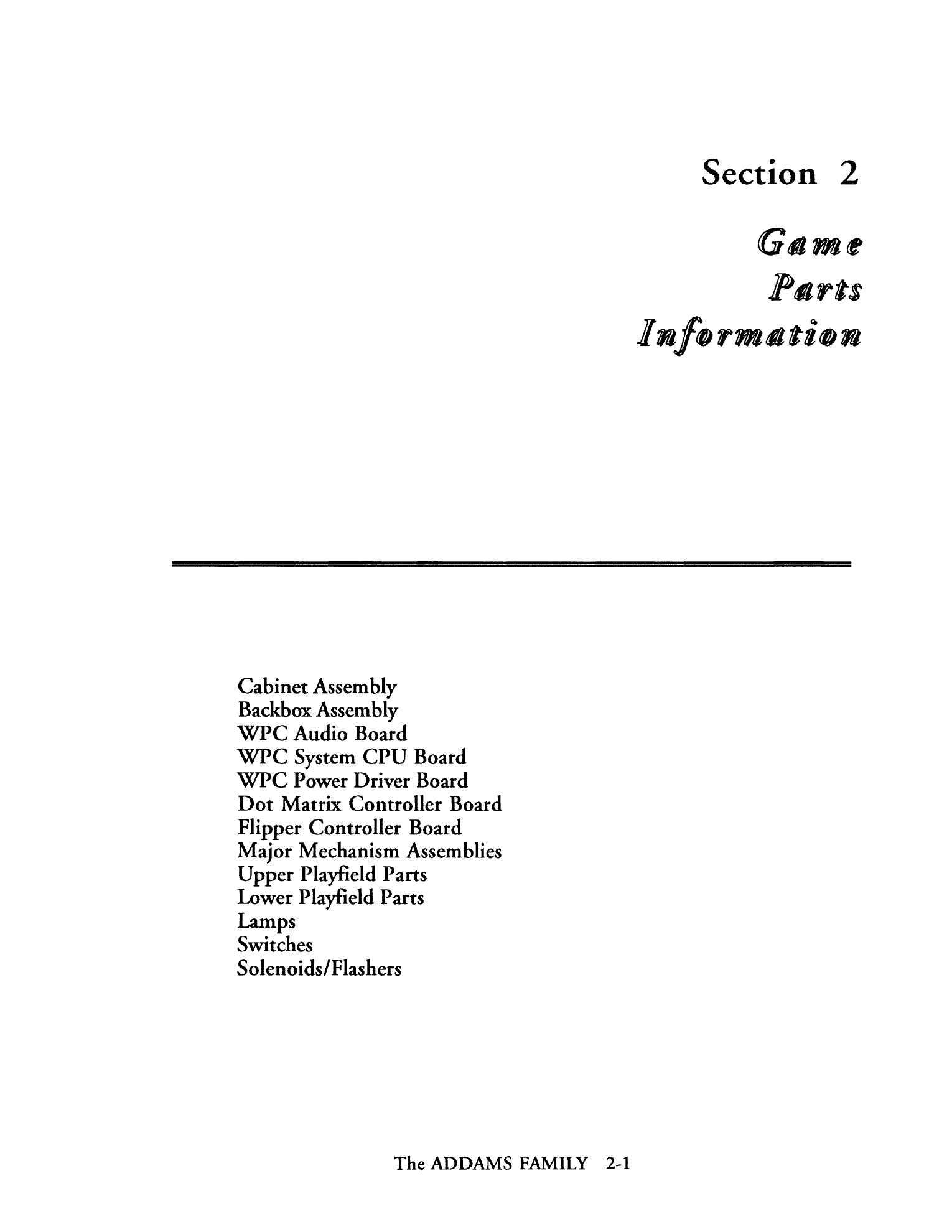 Operations Manual p. 2-1